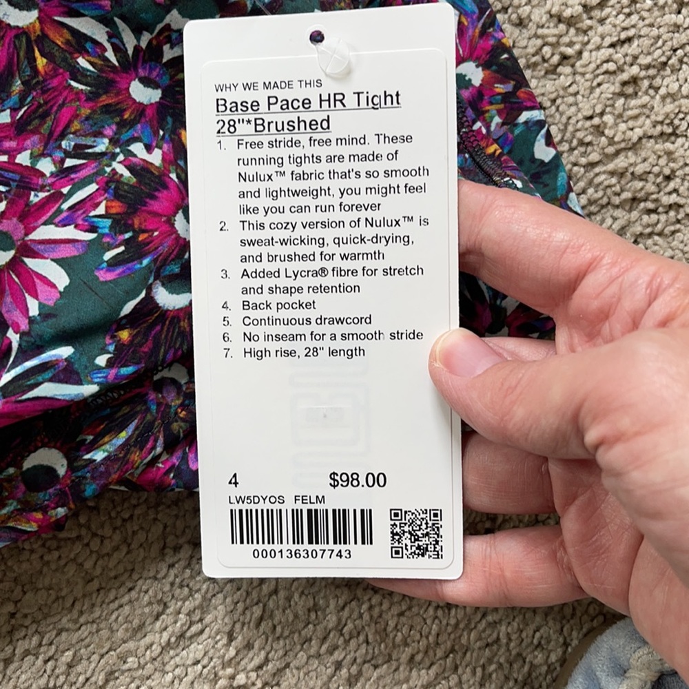 Lululemon Base Pace HR Tight 28” - Picture 4 of 5